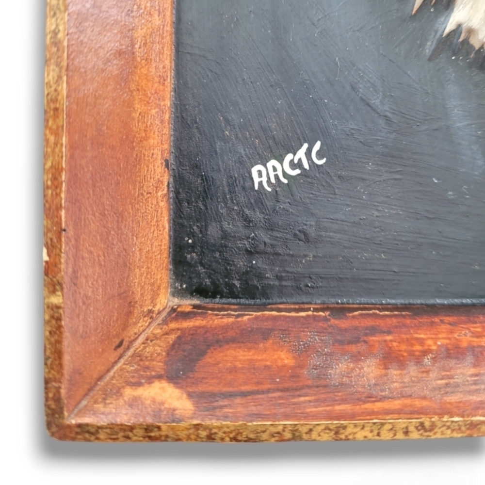 Vintage Alaska Native Soapstone Sled Dog Panel | Signed AACTC - Picture 3 of 8